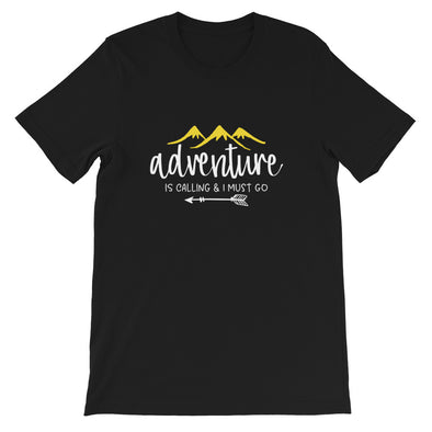 Adventure is Calling - Short-Sleeve Unisex T-Shirt - T-Shirt for Him & Her - Travel Life Senses