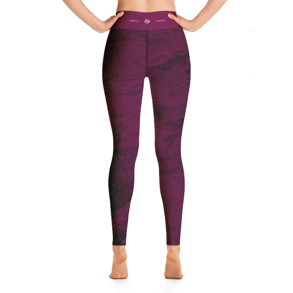 Timondi Marble Yoga Leggings Bordeaux - Yoga Leggings - Travel Life Senses