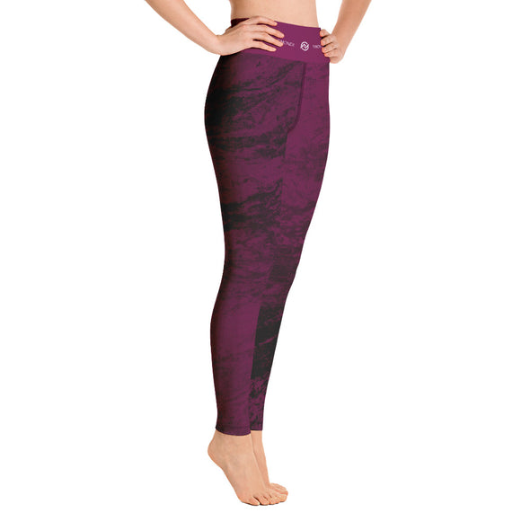 Timondi Marble Yoga Leggings Bordeaux - Yoga Leggings - Travel Life Senses