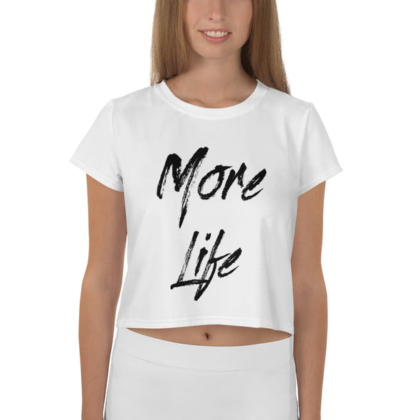 Travel Life Senses - More Life Crop Tee - Women Crop Tops - Travel Life Senses